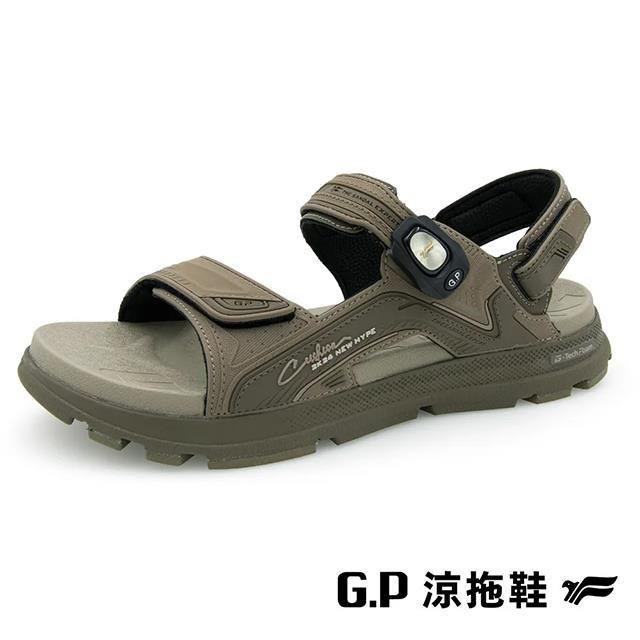 (男)G-tech Foam舒適高彈涼鞋 男鞋-橄欖綠色