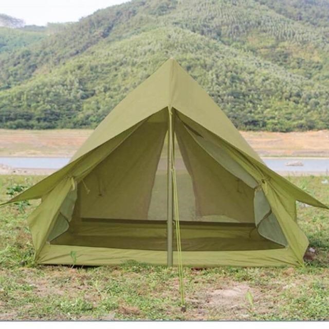 May shop 【南紡購物中心】 軍綠色 野營山屋帳 雙人小屋帳 A字帳 人字帳【110042345】
