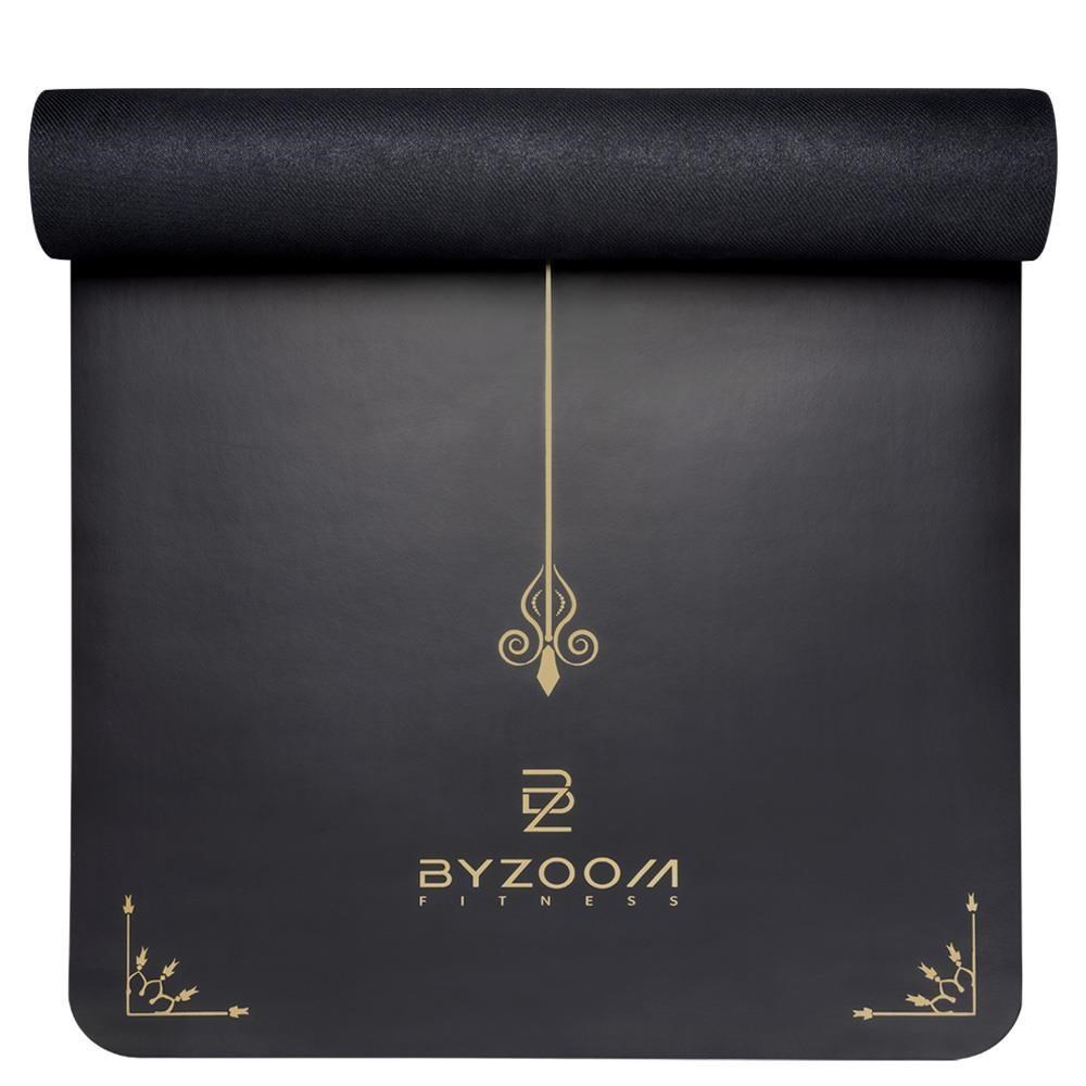 BYZOOM FITNESS PU天然橡膠瑜珈墊 5mm 黑色
