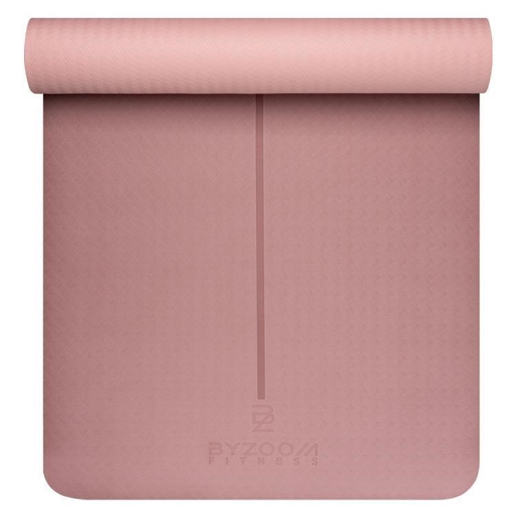 BYZOOM FITNESS TPE 瑜珈墊 4mm 灰粉 2色可選