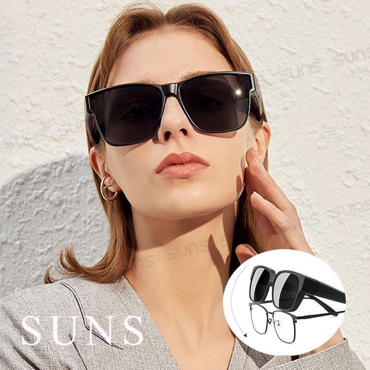SUNS MIT偏光墨鏡 經典黑灰 太陽眼鏡 抗UV(可套鏡)