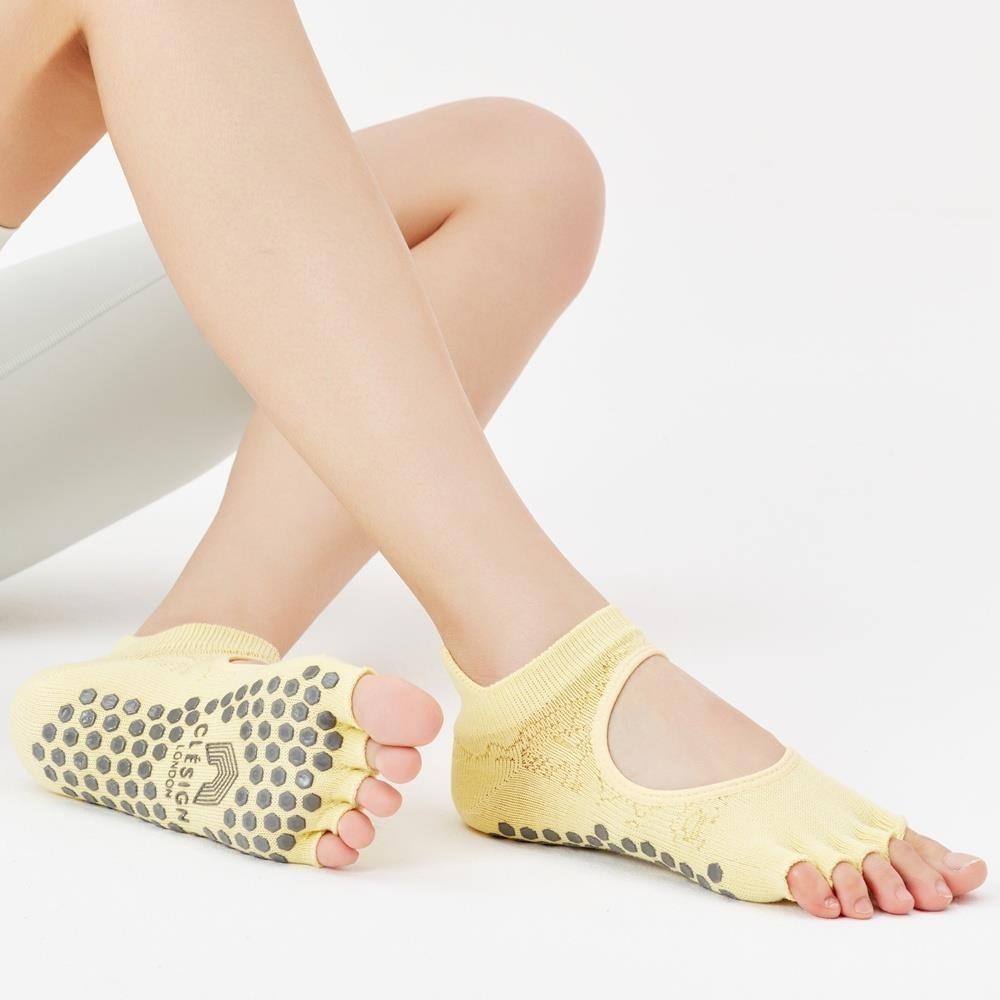 Clesign Toe Grip Socks 瑜珈露趾襪 - 春夏新色 - Lemon