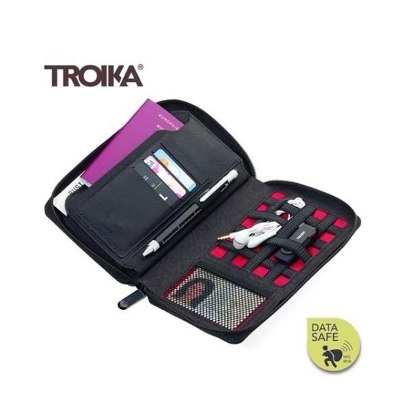 TROIKA 梅森巴赫 【南紡購物中心】 德國防RFID-NFC信用卡防盜包旅行包TRV90/DG防感應護照包防感應錢包防盜刷包防側錄包旅行袋