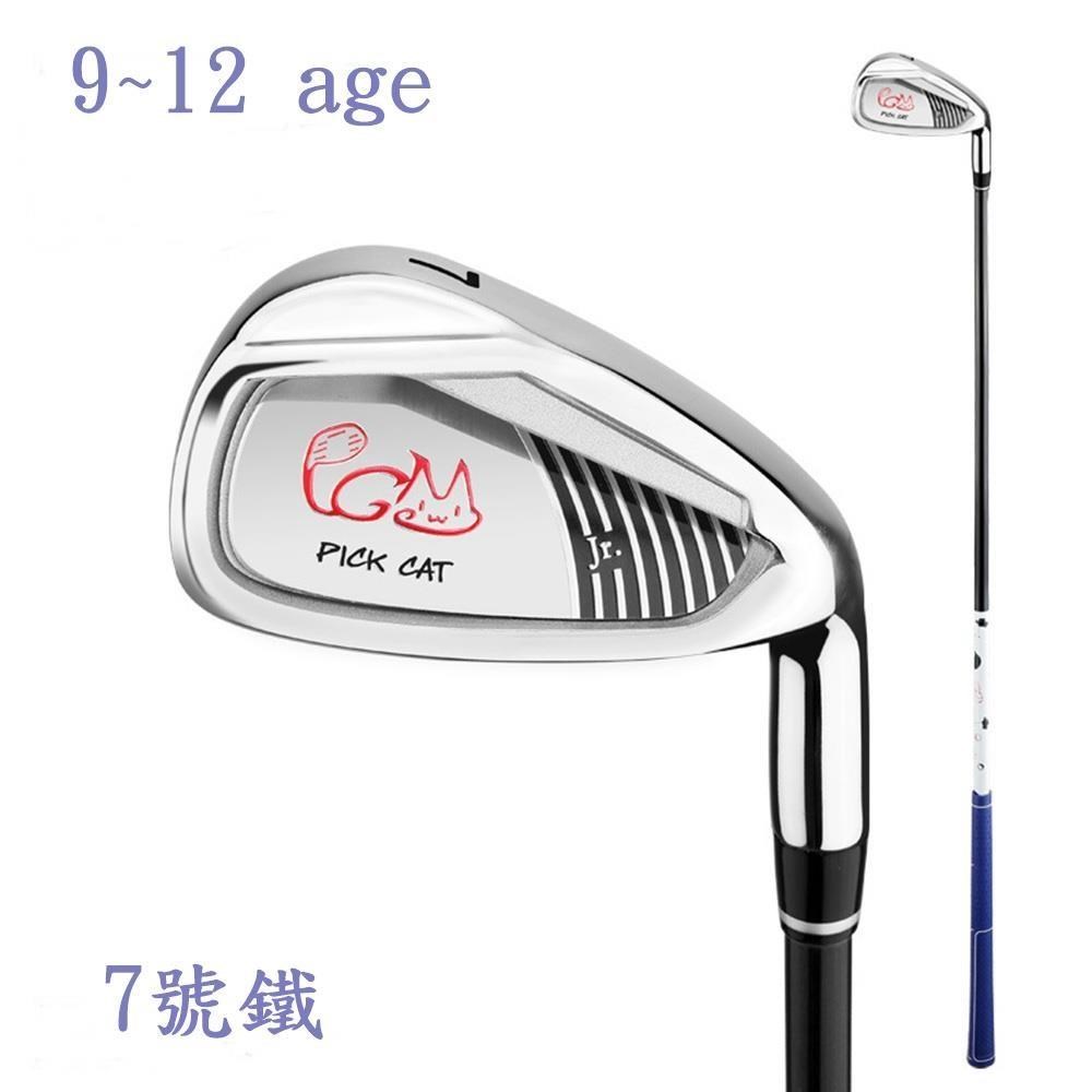 無品牌 PGM 7號鐵桿 碳鋼桿 鋅合金頭 初級揮桿訓練9~12 age