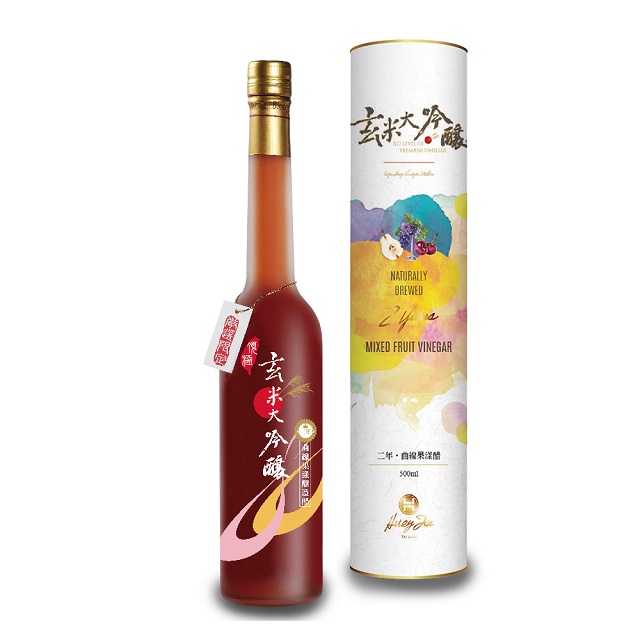 玄米大吟釀 曲線-果漾醋(頂級2年) 綜合水果醋 500ml/罐