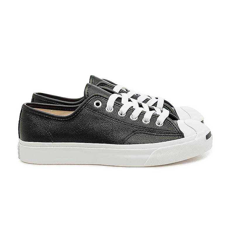 CONVERSE 匡威 男女鞋 JP OX BLACK/WHITE/WHITE 皮革休閒鞋 開口笑 164224C