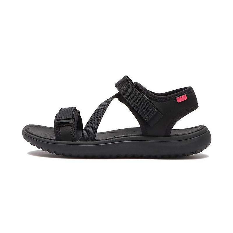 ABC MART ABC SELECT 女段 TAPE SANDAL 交叉帶涼鞋 黑 A420303005