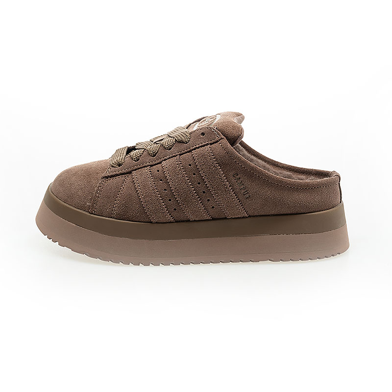 adidas 愛迪達 女鞋 CAMPUS 00s WTR LO W 麂皮 絨毛 厚底穆勒鞋 休閒鞋 JR3731