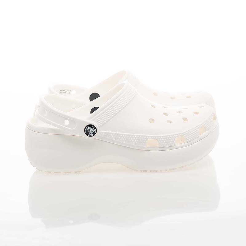 Crocs 卡駱馳 女鞋 Classic Platform Clog W 洞洞鞋 雲朵涼拖鞋 休閒涼鞋 厚底鞋 懶人鞋 206750-100