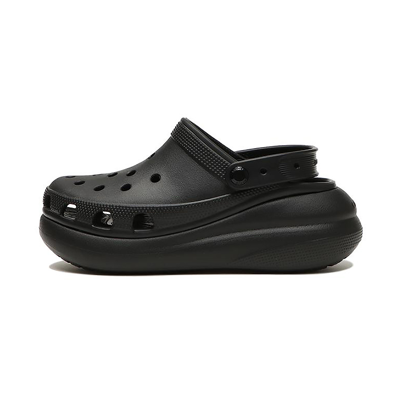 Crocs 卡駱馳 女鞋 Classic Crush Clog 洞洞鞋 泡芙涼拖鞋 休閒涼鞋 厚底鞋 懶人鞋 207521-001