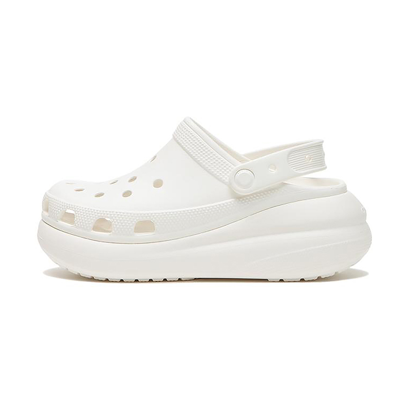 Crocs 卡駱馳 女鞋 Classic Crush Clog 洞洞鞋 泡芙涼拖鞋 休閒涼鞋 厚底鞋 懶人鞋 207521-100
