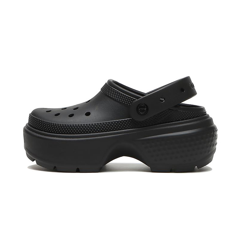 Crocs 卡駱馳 女鞋 Stomp Clog 洞洞鞋 雪屋涼拖鞋 休閒涼鞋 厚底鞋 懶人鞋 209347-001