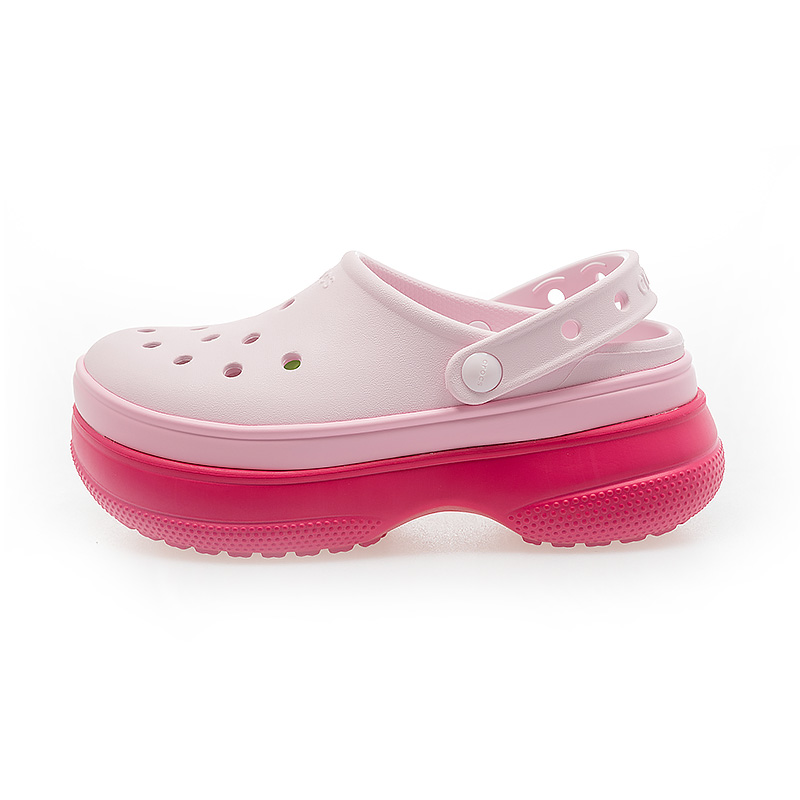 Crocs 卡駱馳 女鞋 Classic Stacked Clog Dgf 洞洞鞋 涼拖鞋 休閒鞋 厚底鞋 211355-6ZQ