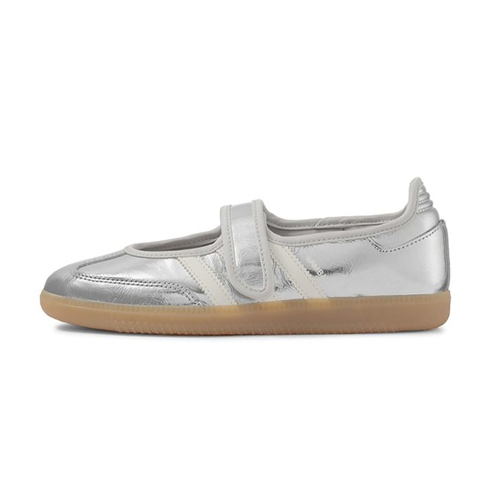 adidas 愛迪達 女鞋 SAMBA JANE W 復古德訓鞋 瑪莉珍鞋 休閒鞋 銀鞋 KK2502