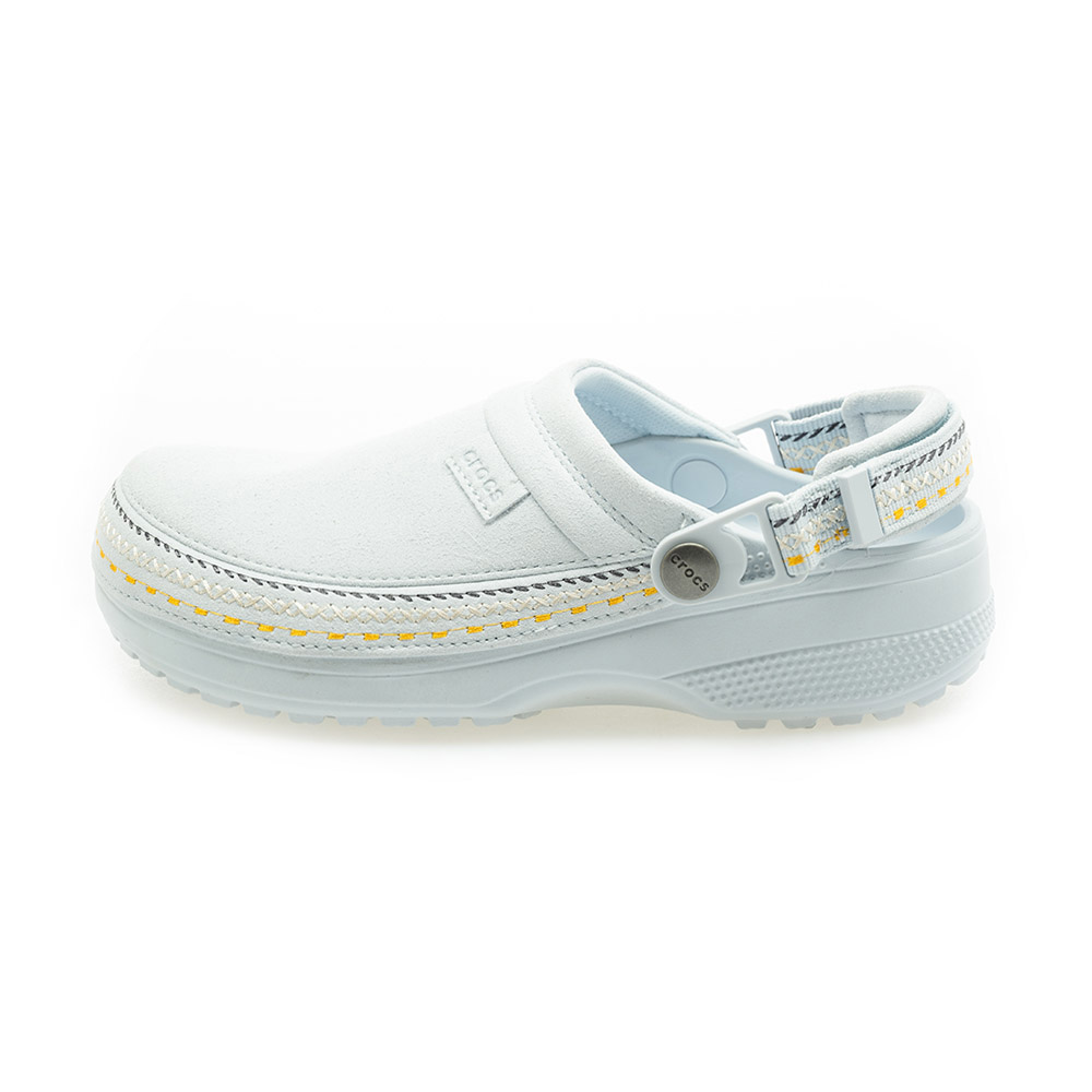 Crocs 卡駱馳 男女鞋 Crafted Vegan Suede Stitch SkI 涼拖鞋 休閒鞋 214048-5EW