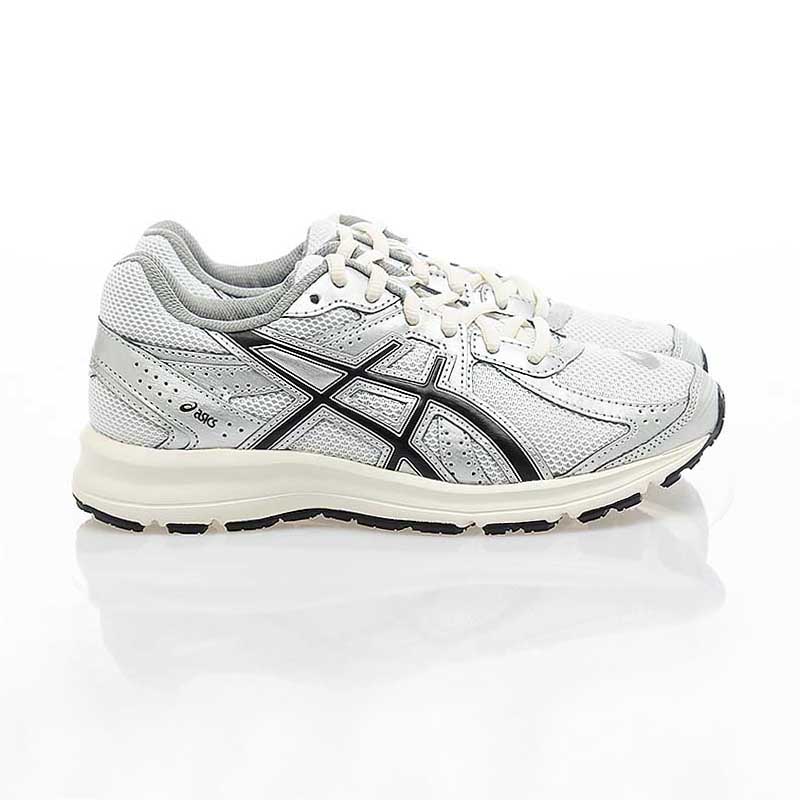 Asics 亞瑟士 男女鞋 JOG 100S 銀黑 慢跑鞋 復古運動鞋 1201A967-100