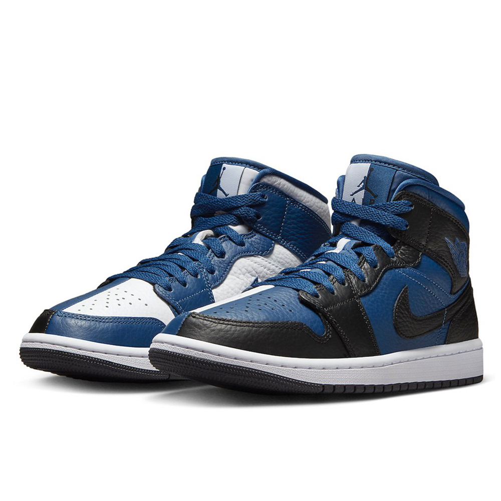 NIKE】WMNS AIR JORDAN 1 MID SE 籃球鞋女鞋陰陽鞋黑藍白-DR0501401