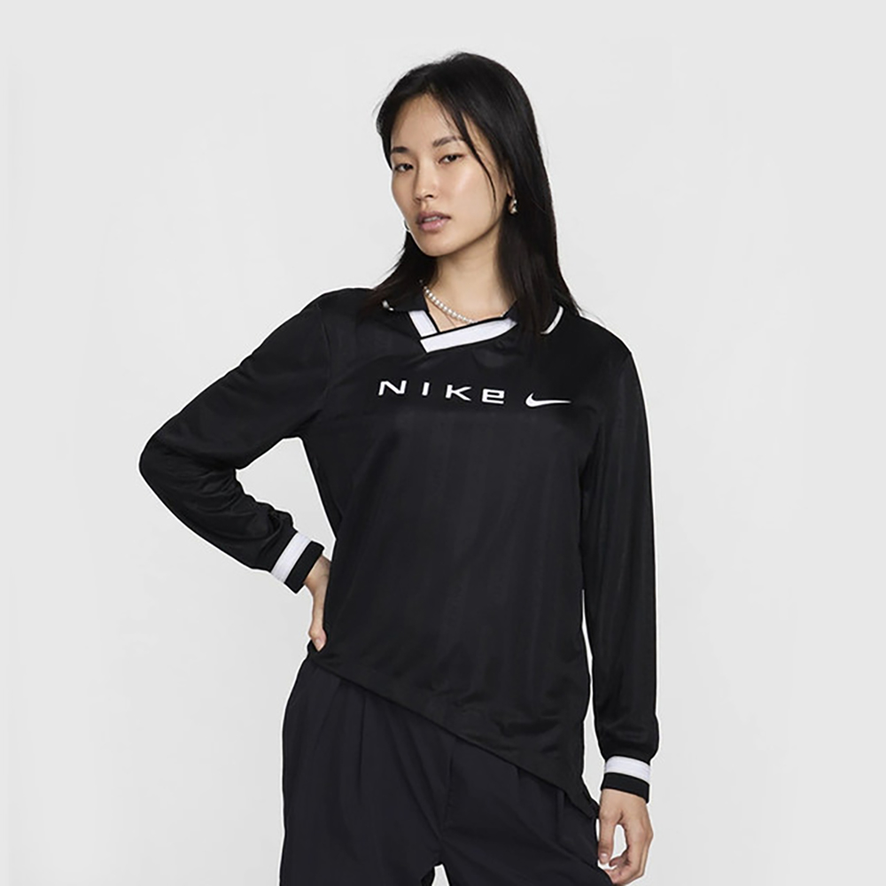 NIKE 耐吉 AS W NSW CLLCTN DF JQRD LS JSY 女 長袖上衣 黑色-FV7539010