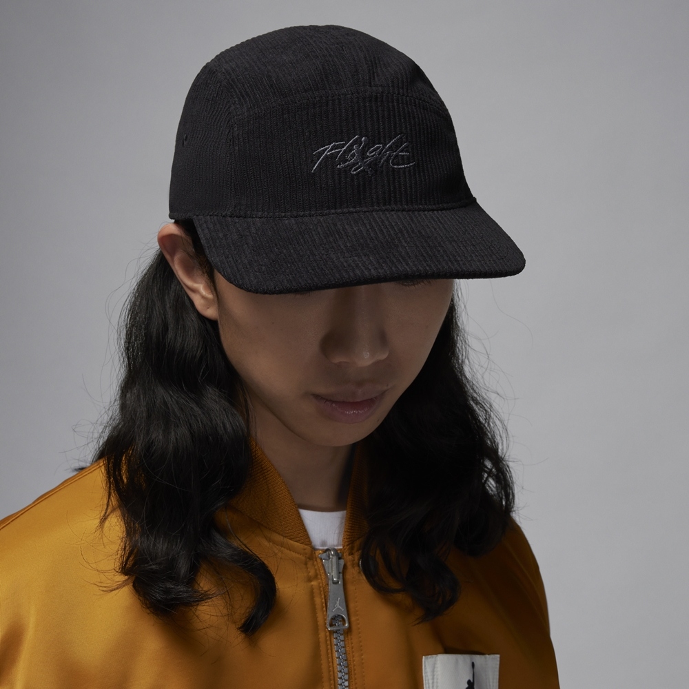 NIKE 耐吉 U J AW84 JUMPMAN CAP 男帽 女帽 休閒帽 燈芯絨 黑-FV5297010