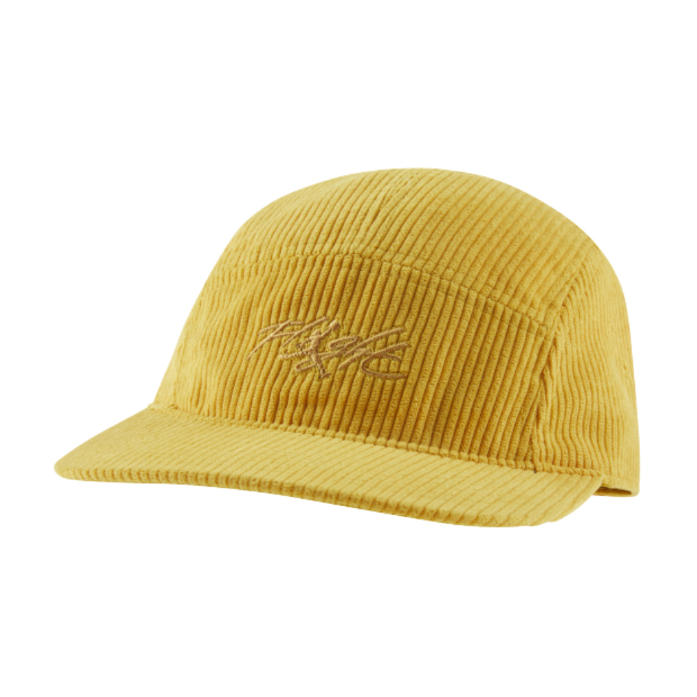 NIKE 耐吉 U J AW84 JUMPMAN CAP 男帽 女帽 休閒帽 燈芯絨 黃色-FV5297752