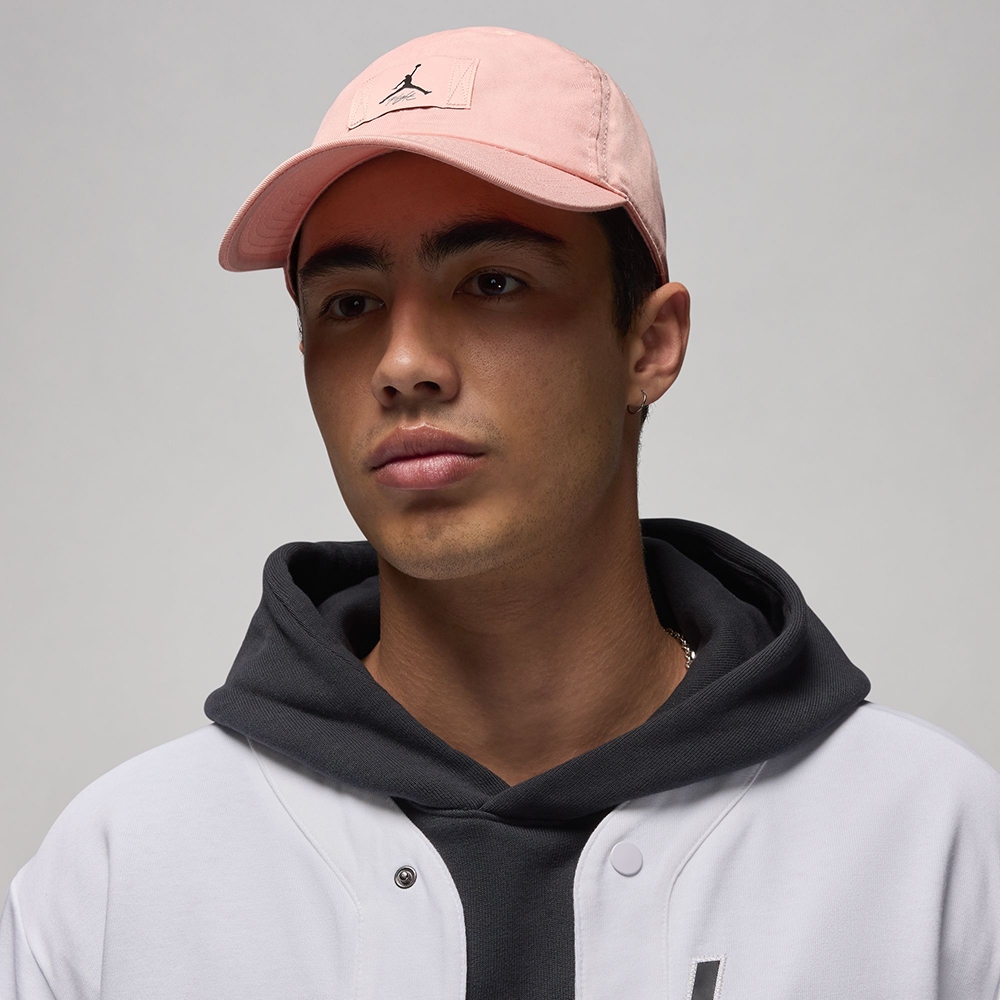 NIKE 耐吉 J CLUB CAP US CB FLT PATCH 男帽 女帽 休閒帽 粉色-FD5181622