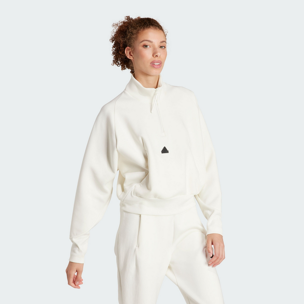 adidas 愛迪達 【ADIDAS】W Z.N.E. QZ 休閒外套 女 白色-IS3898