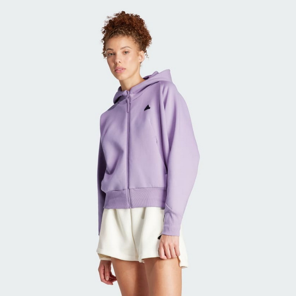 adidas 愛迪達 W Z.N.E. FZ 連帽外套 女 紫色-IS3934