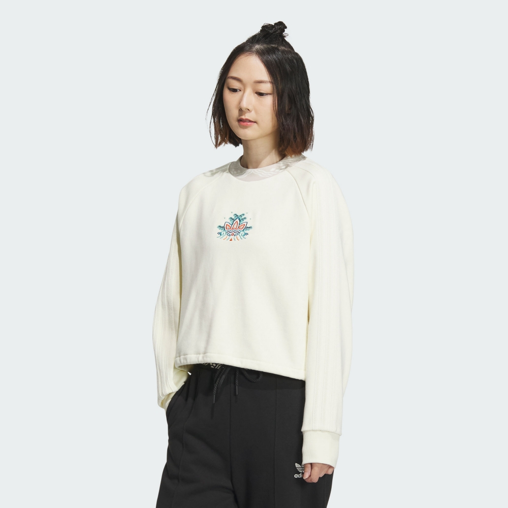 adidas 愛迪達 CNY新年 JAC CREW NECK 圓領套頭衫 大學T 女 白色-IX4227