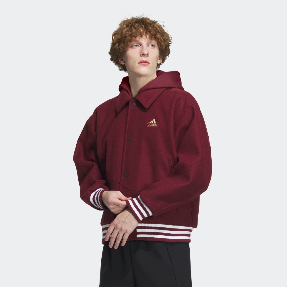 adidas 愛迪達 【ADIDAS】CNY新年 CM TOP WV JKT 休閒外套 男 酒紅-IT0210