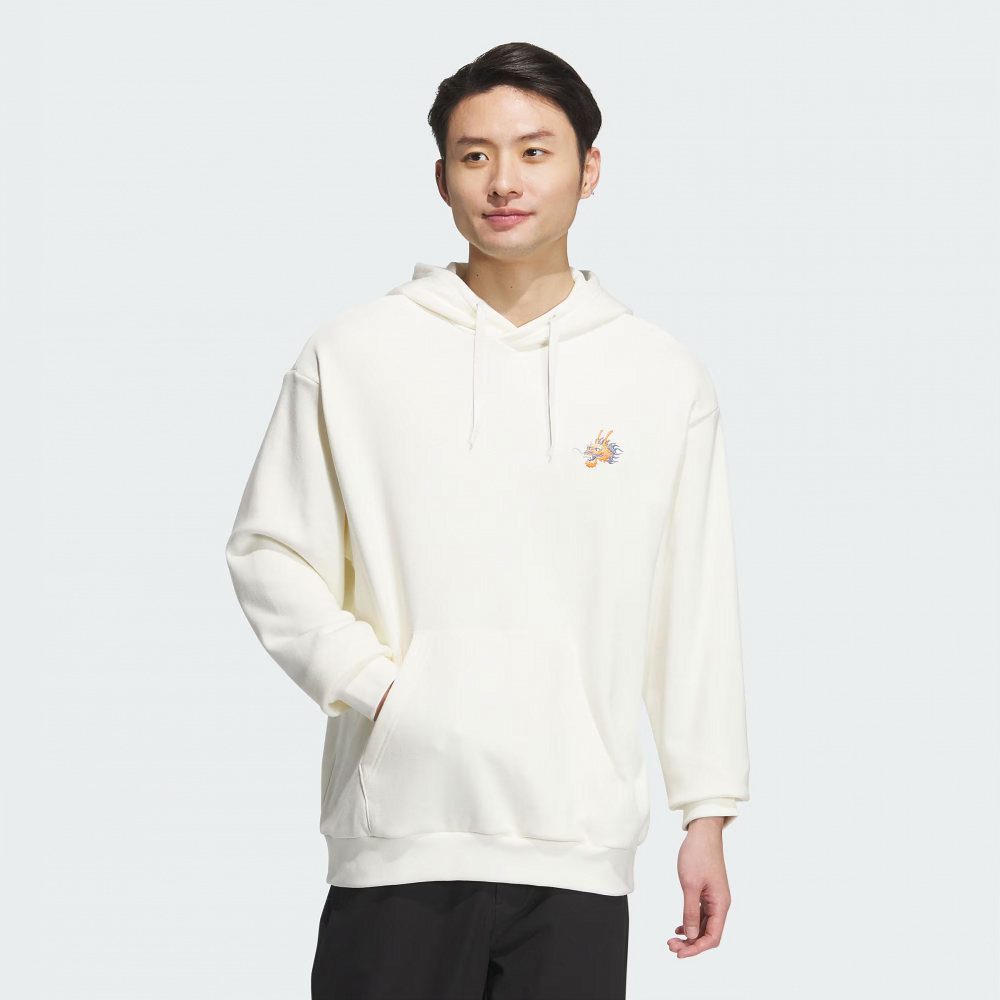 adidas 愛迪達 CNY新年 M DRGN YR HDY 連帽上衣 男 白色-JE6115