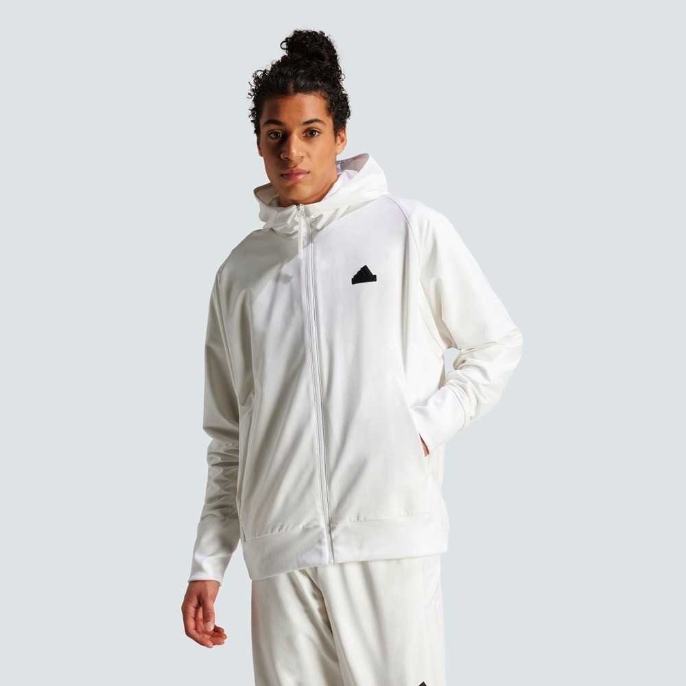 adidas 愛迪達 M Z.N.E. WV FZ 連帽外套 男 白色-IN1843