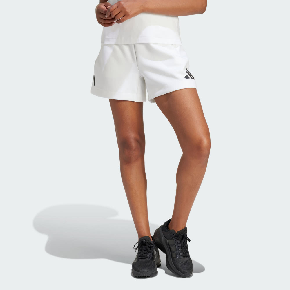 adidas 愛迪達 【ADIDAS】W Z.N.E.  SHORT 短褲 女 白色-JJ4678