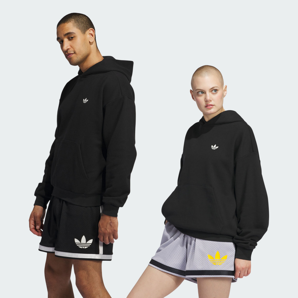 adidas 愛迪達 GFX Hoodie 圓領套頭衫 男女款 黑色 帽T-IY3716
