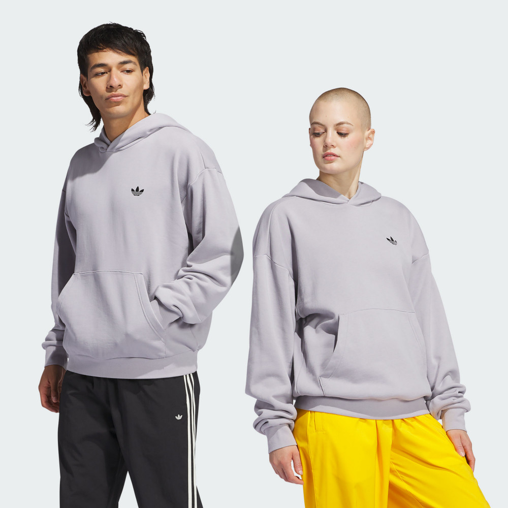 adidas 愛迪達 GFX Hoodie 圓領套頭衫 男女款 灰色 帽T-JE1803