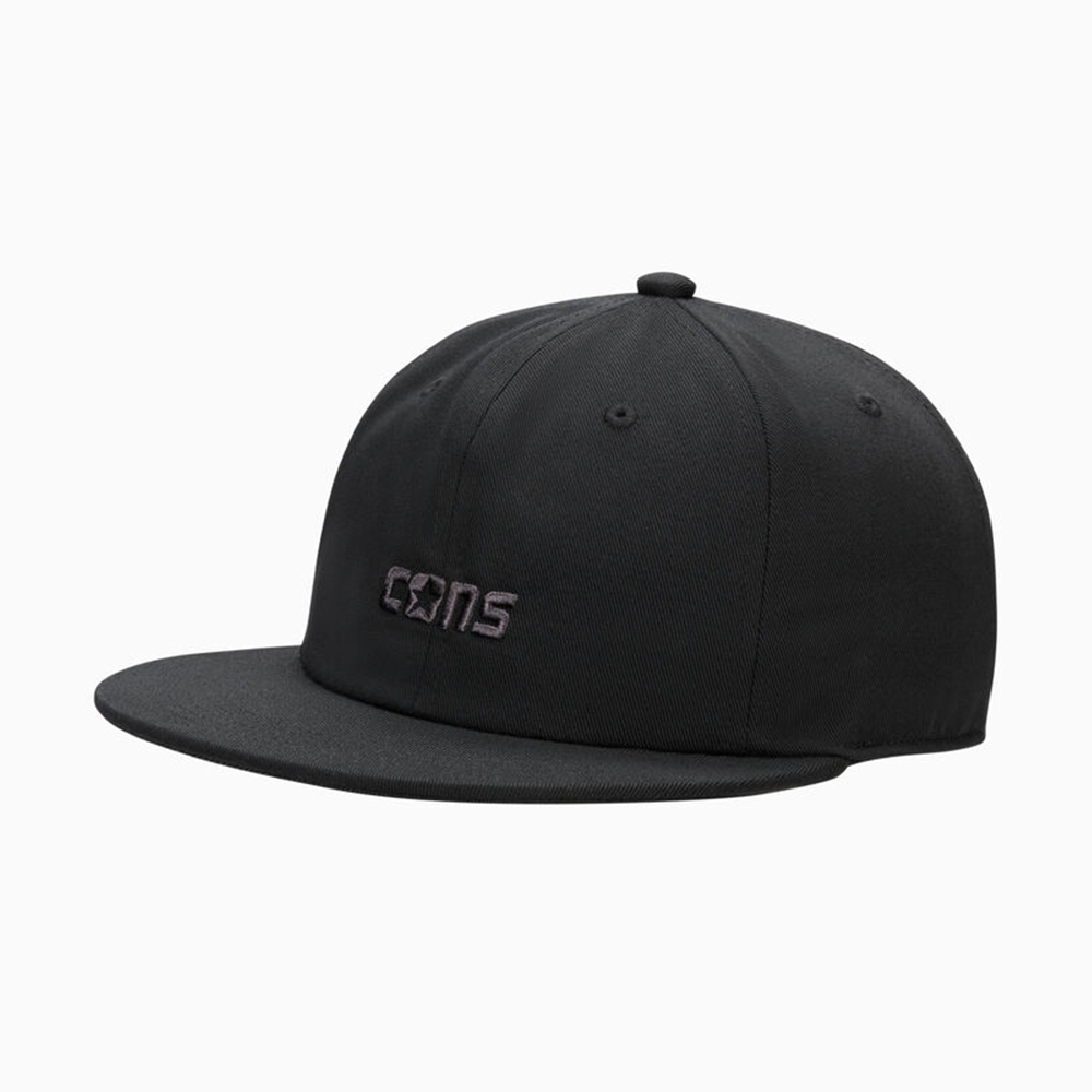 CONVERSE 匡威 CONS 6 PANEL CAP 休閒帽 男帽 女帽 黑色_10025899-A01