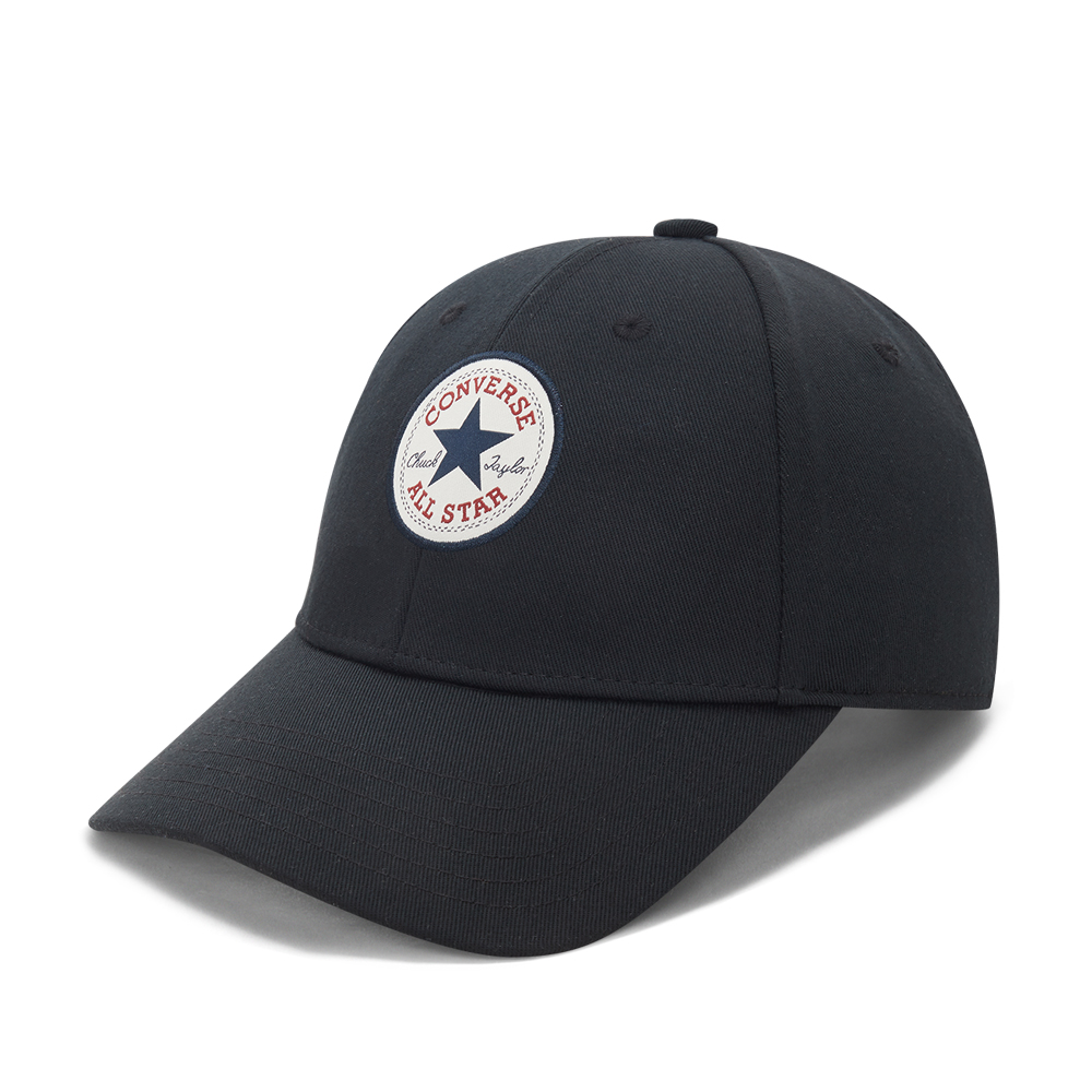 CONVERSE 匡威 TIPOFF BASEBALL CAP 休閒帽 男帽 女帽 黑色-10022135-A01
