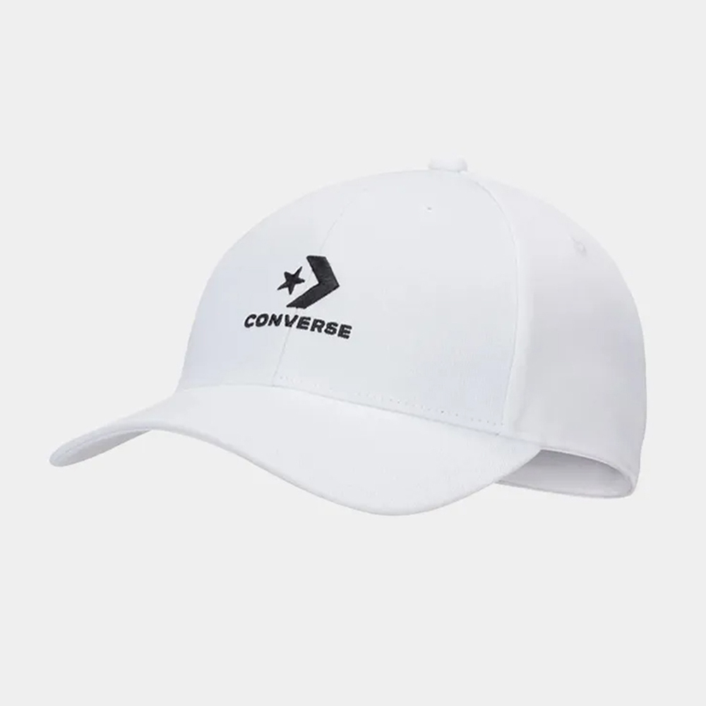 CONVERSE 匡威 LOCK UP BASEBALL CAP 棒球帽 休閒帽 男帽 女帽 白色_10022130-A02