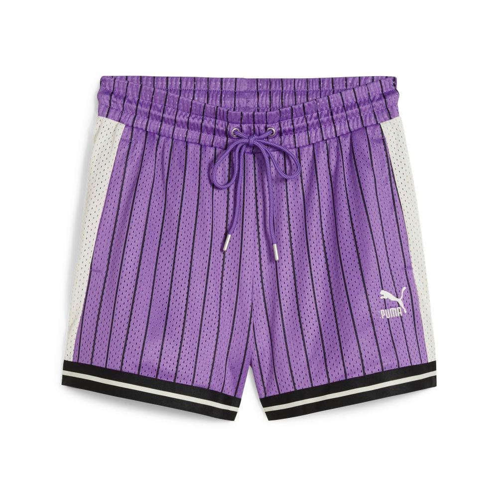 PUMA 彪馬 【PUMA】流行系列Fanbase T7短褲(F) 短褲 女 紫色-62434550