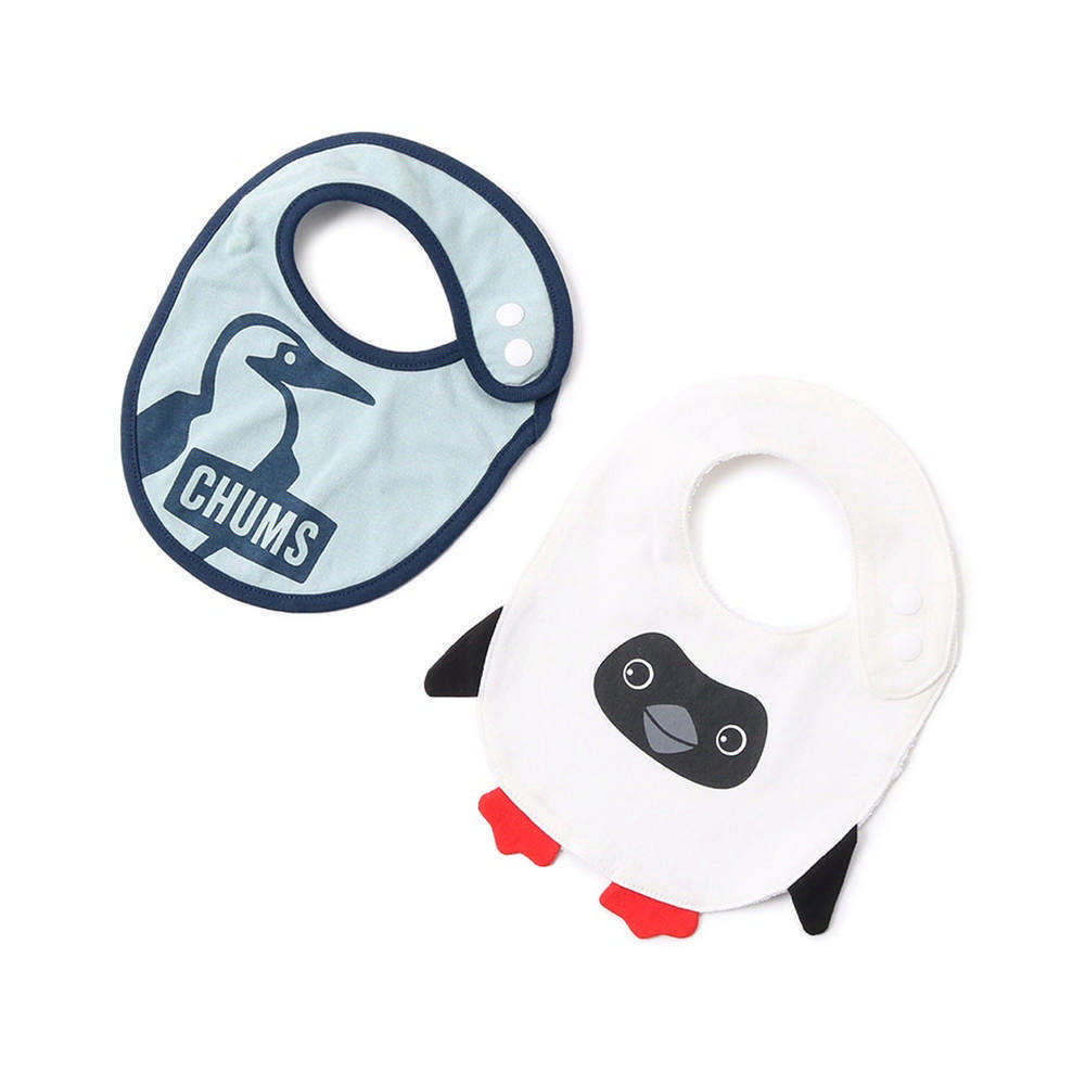 CHUMS Baby Bib Set Booby Logo 童 口水巾 米白/藍