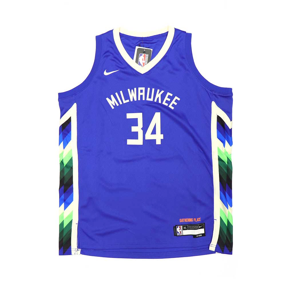 NIKE 耐吉 NBA City Edition 青少年球衣 公鹿隊 Antetokounmpo