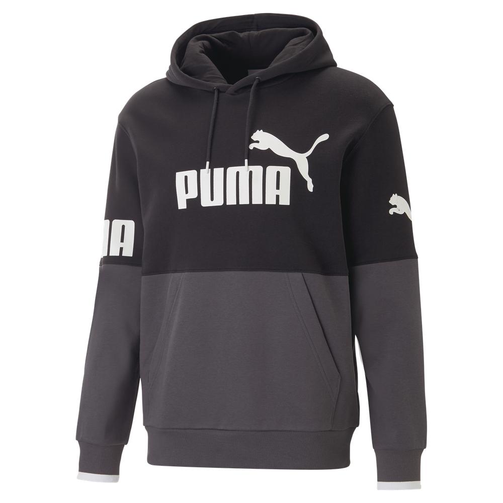 PUMA 彪馬 【PUMA官方旗艦】基本系列Power撞色長厚連帽T恤 男性 67332401