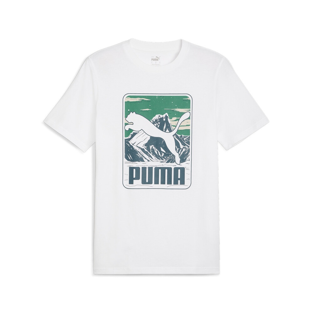 PUMA 彪馬 【PUMA官方旗艦】基本系列山巒跳豹圖樣短袖T恤 男性 62791102