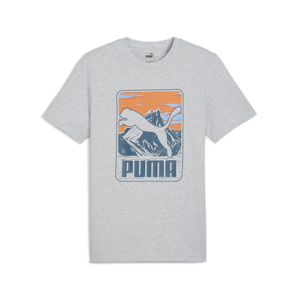 PUMA 彪馬 【PUMA官方旗艦】基本系列山巒跳豹圖樣短袖T恤 男性 62791104