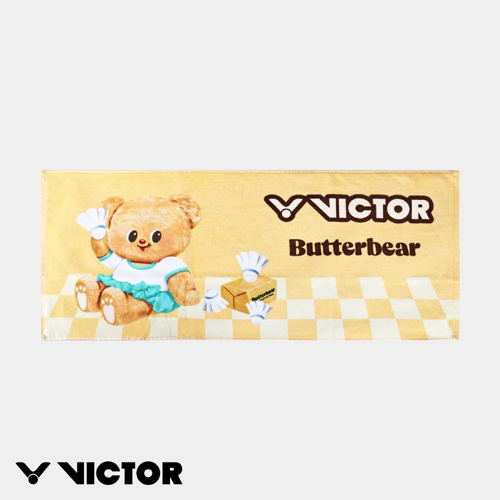 VICTOR 勝利體育 x Butterbear聯名系列運動毛巾 TW2608BTB E/蜂蜜黃