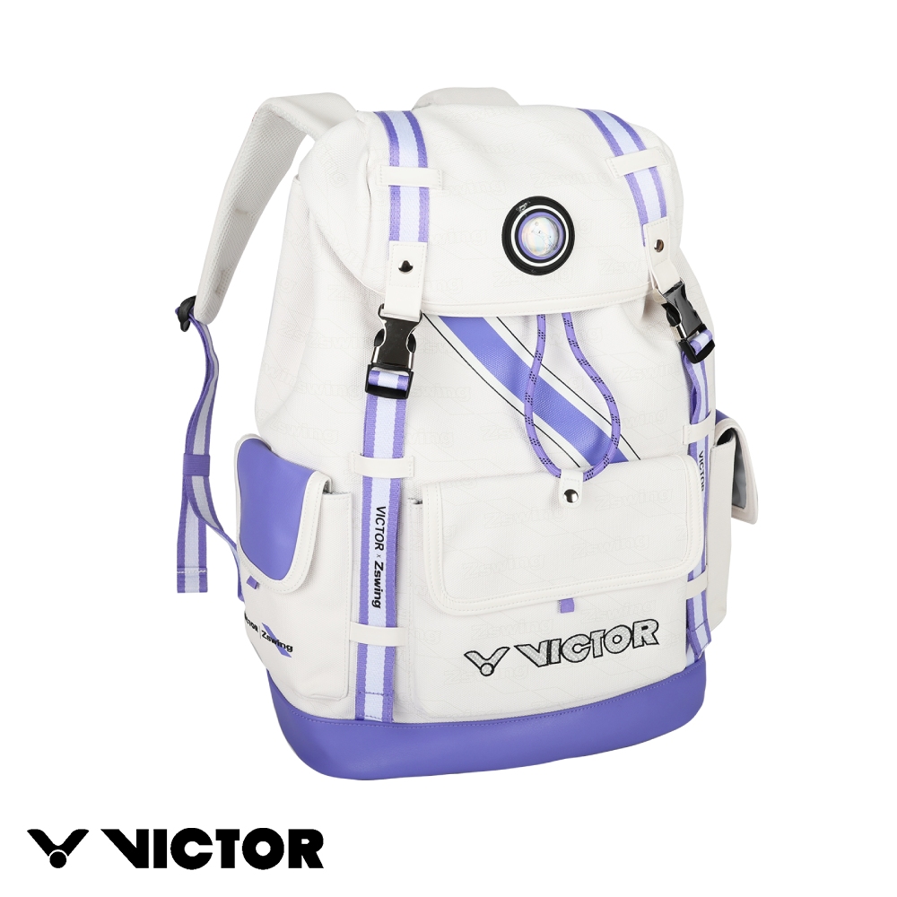 VICTOR 勝利體育 x 鄭思維專屬系列後背包 BR5056ZSW AJ/珠光白/淺牡丹紫