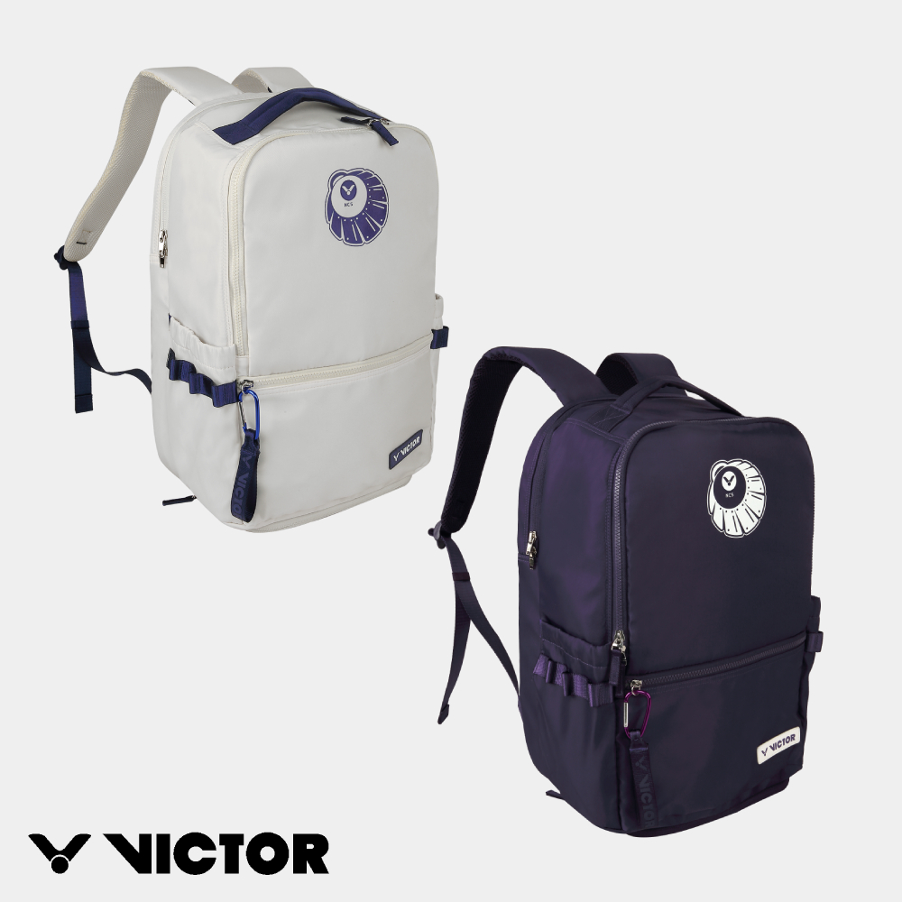 VICTOR 勝利體育 後背包 BR5075 J/龍膽紫 L/象牙白