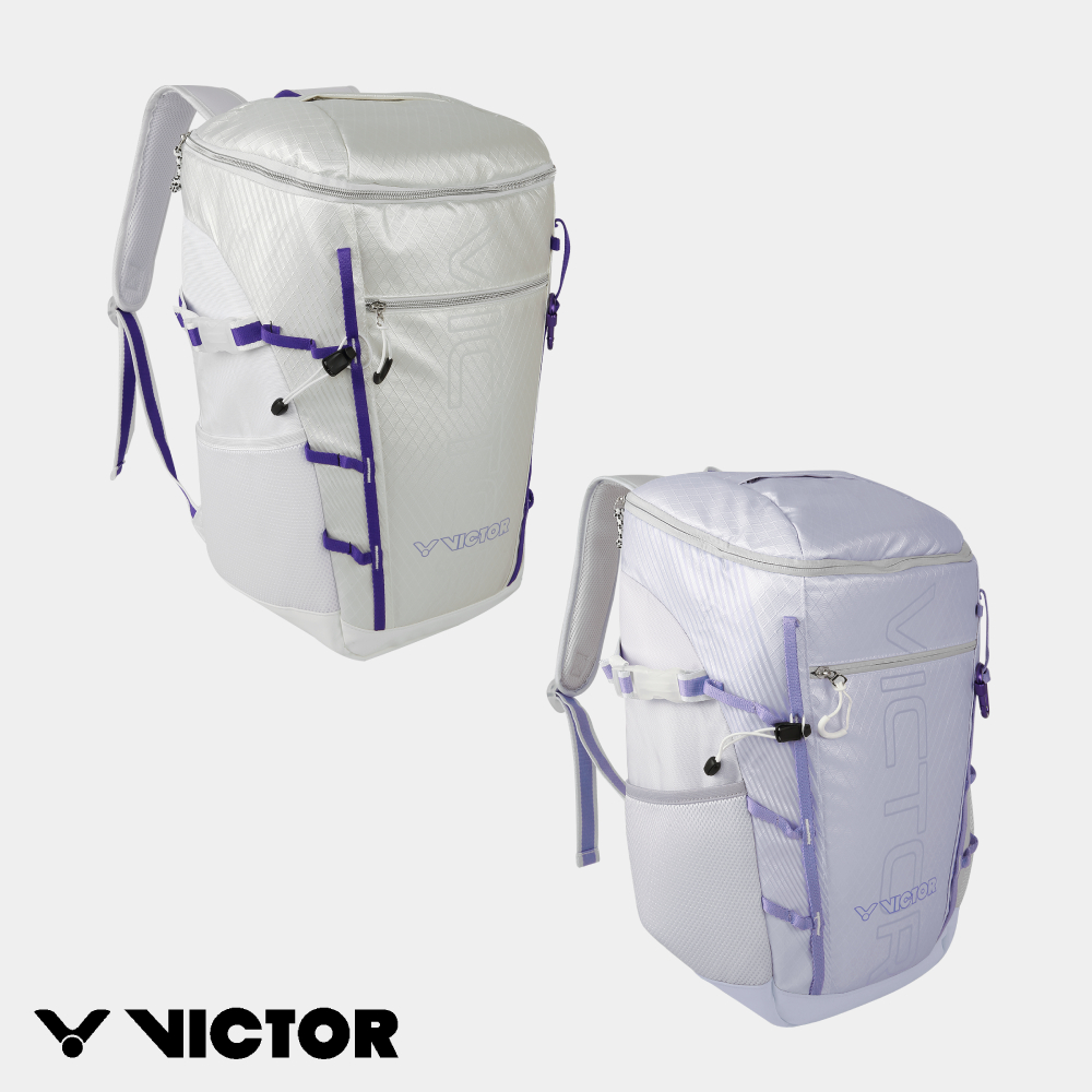 VICTOR 勝利體育 後背包 BR5075 J/龍膽紫 L/象牙白