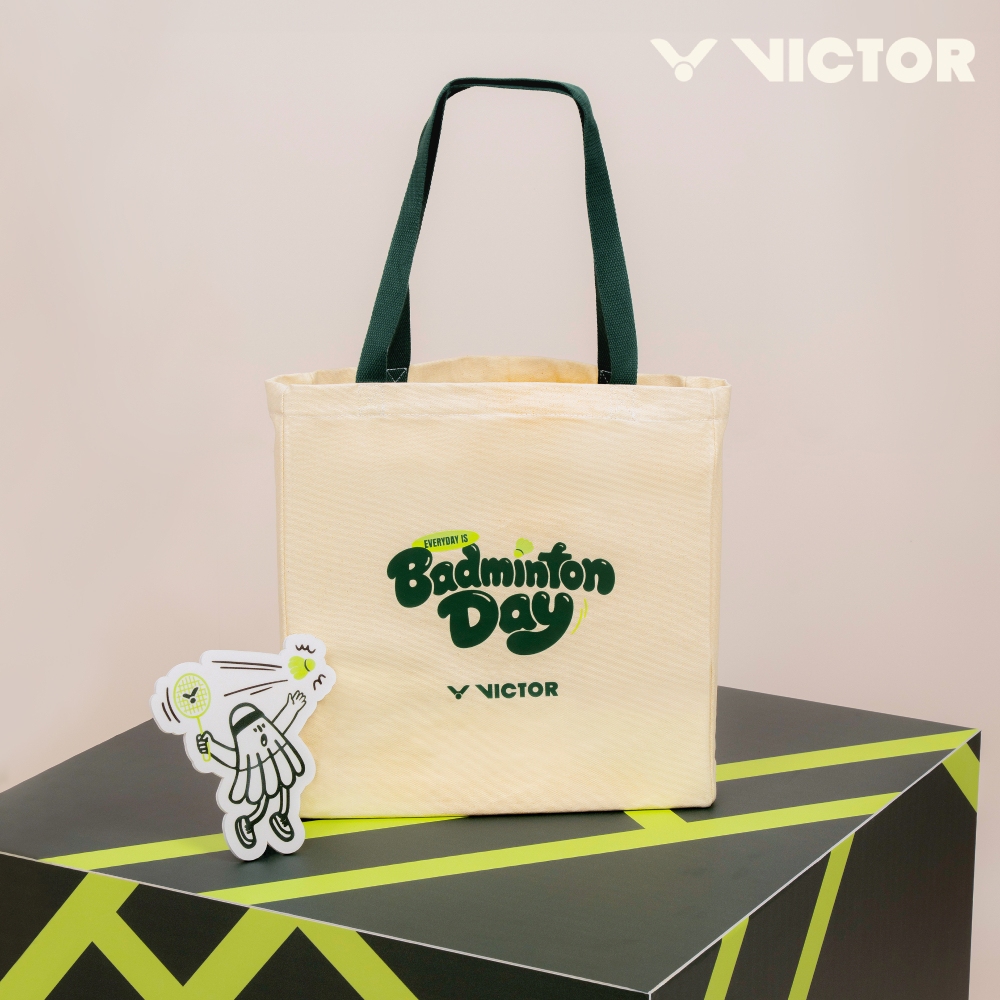 VICTOR 勝利體育 日日羽球日系列帆布袋 BG-EIBD LG/香草白/森林綠