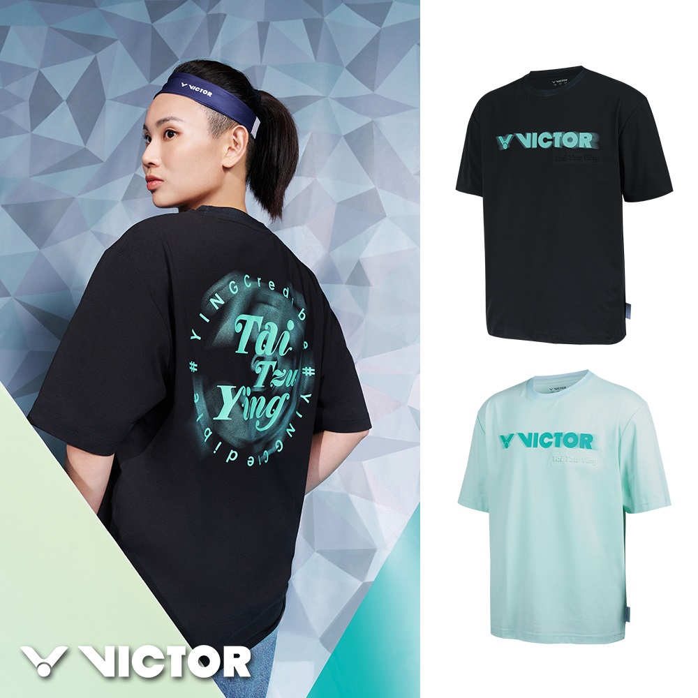 VICTOR 勝利體育 戴資穎致敬系列休閒款T恤 中性款(T-50005TTY C/黑色 R/清澈綠)
