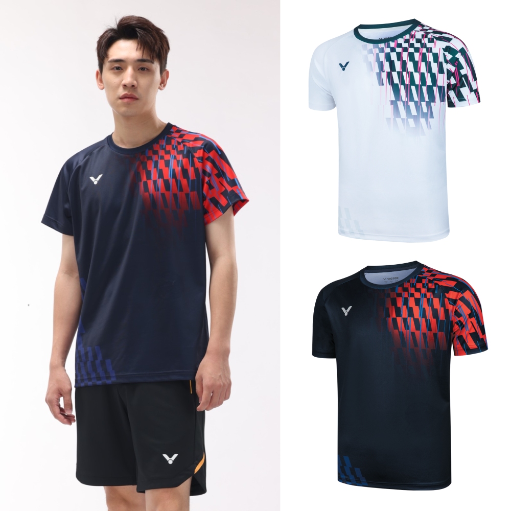 VICTOR 勝利體育 國際選手推廣服 中性款(T-50001TD A/月光白 B/黑藍寶石)